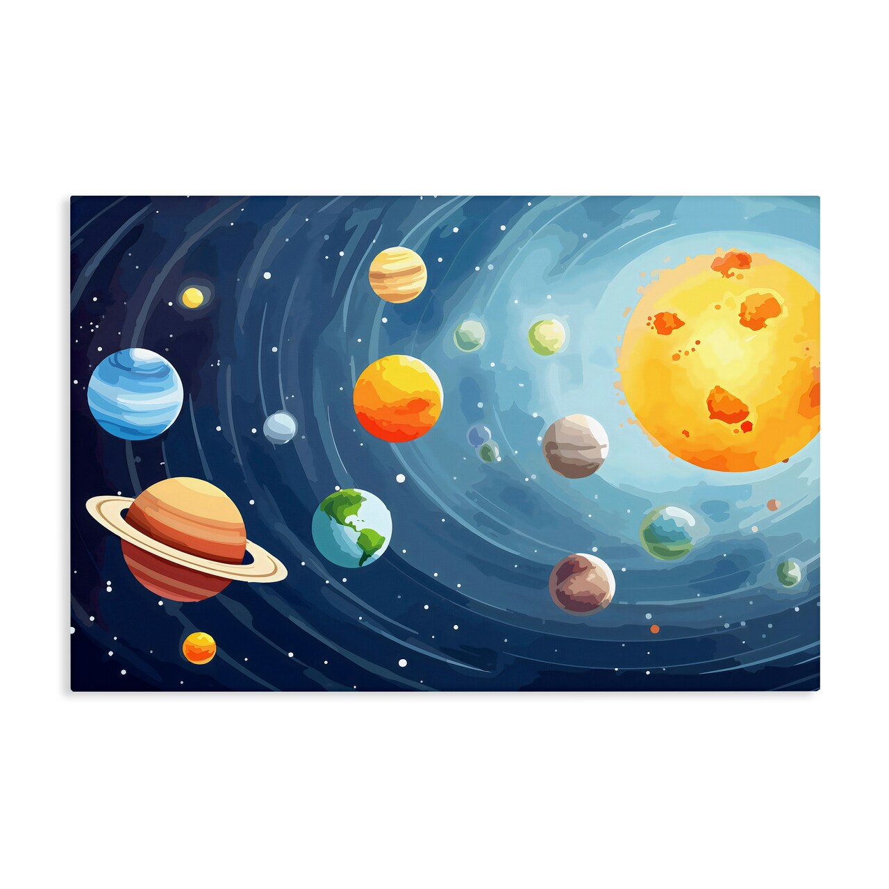 Stupell Industries Solar System Planets Orbit Canvas, design by Creative Studio